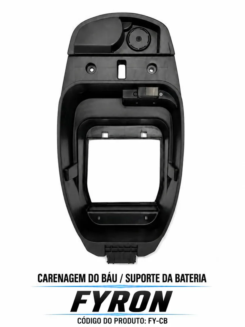 CARENAGEM DO BÁU / SUPORTE DA BATERIA FYRON — consulte compatibilidade