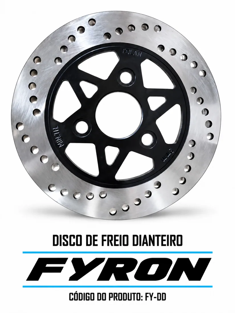 DISCO DE FREIO DIANTEIRO FYRON — consulte compatibilidade