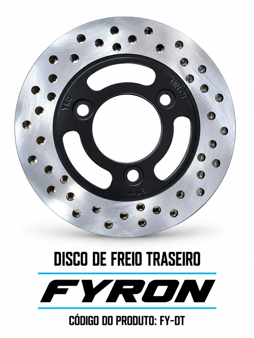 DISCO DE FREIO TRASEIRO FYRON — consulte compatibilidade